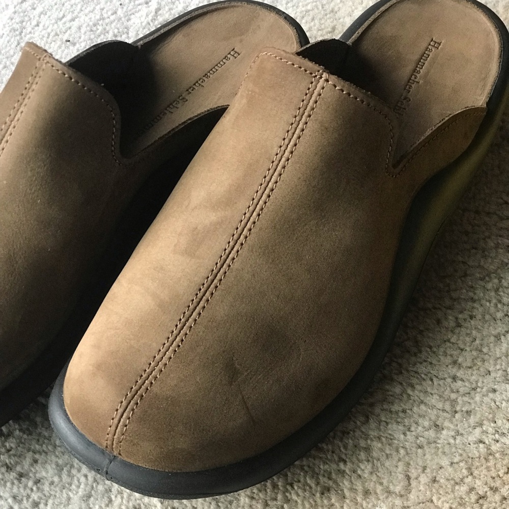 HAMMACHER SCHLEMMER Nubuck Leather Indoor/Outdoor Slippers